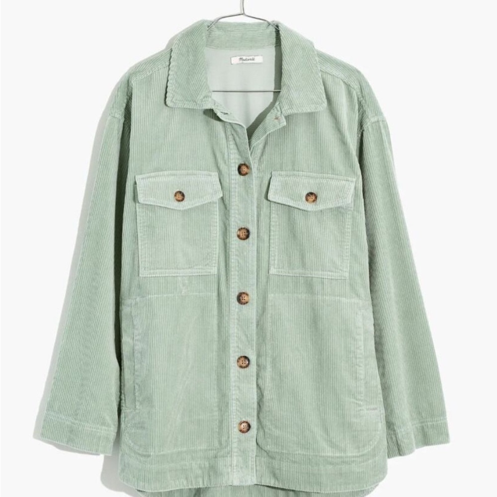 Madewell Light Green Corduroy Jacket